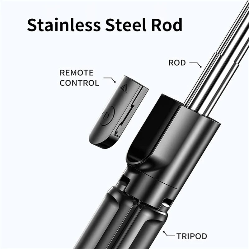 FlexiSnap Pro™️ | Bluetooth Selfie Stick & Tripod with LED Light